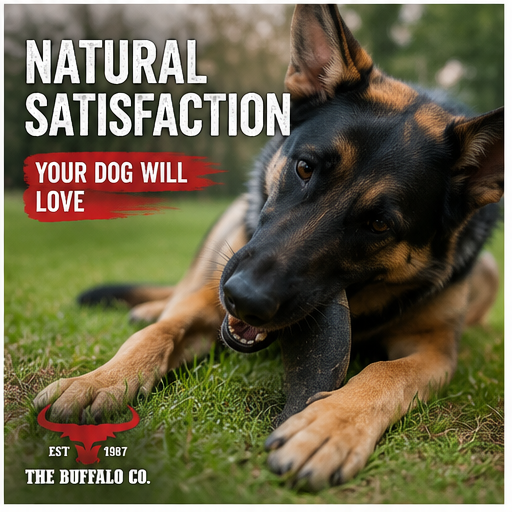 Natural Buffalo Horn Dog Chew – Small 4–5in