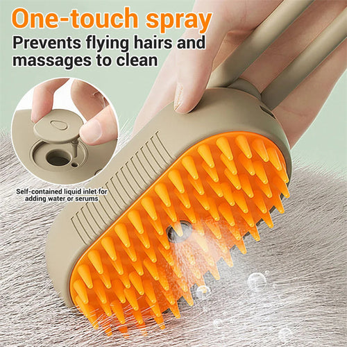 3-in-1 Steam Cat Grooming Brush