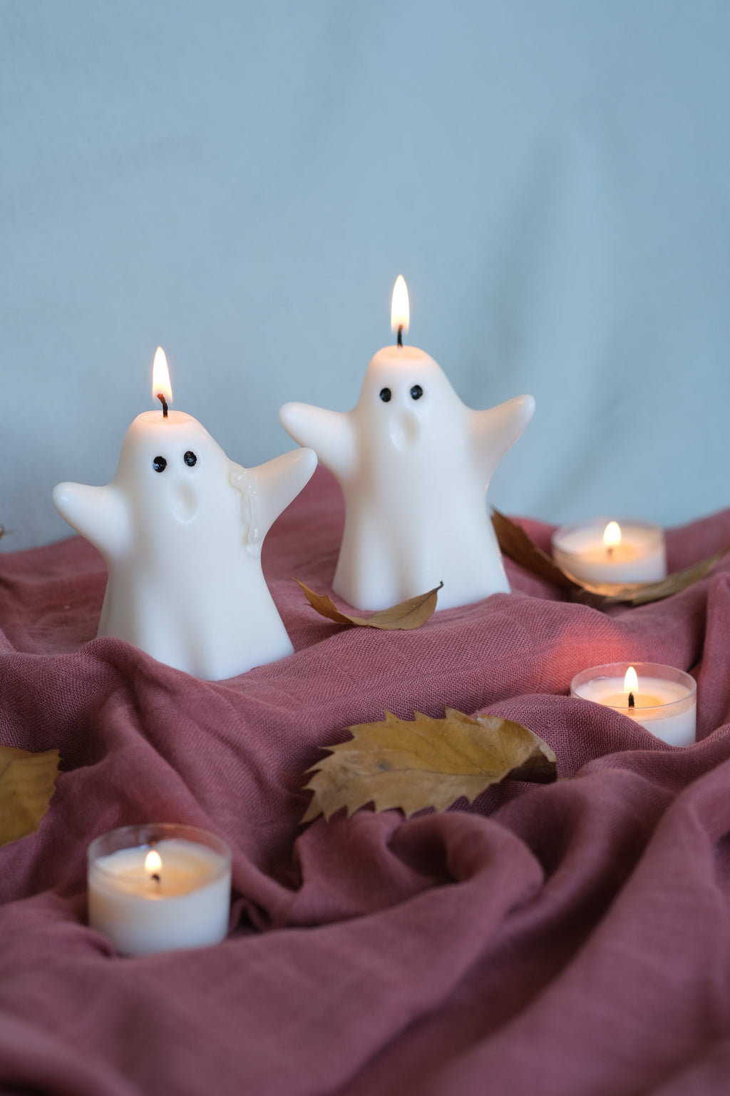 Handmade Pumpkin Spice Ghost Candle – Halloween