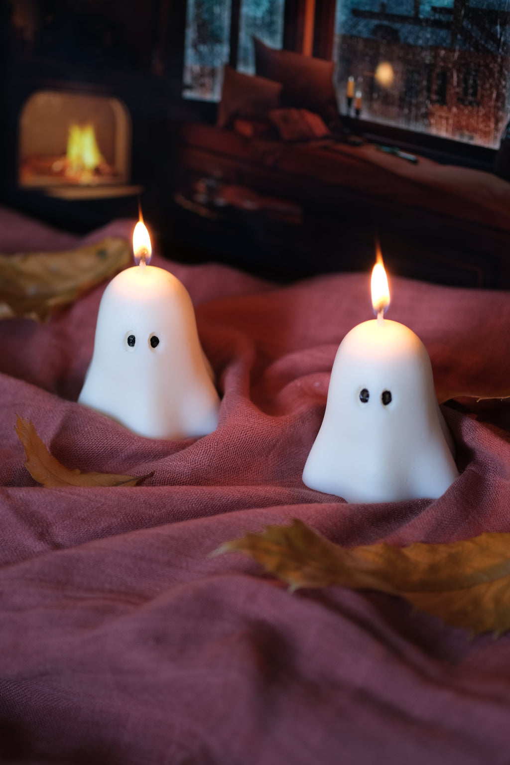 Handmade Pumpkin Spice Ghost Candle – Halloween