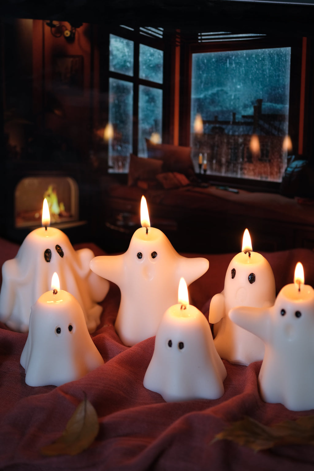 Handmade Pumpkin Spice Ghost Candle – Halloween