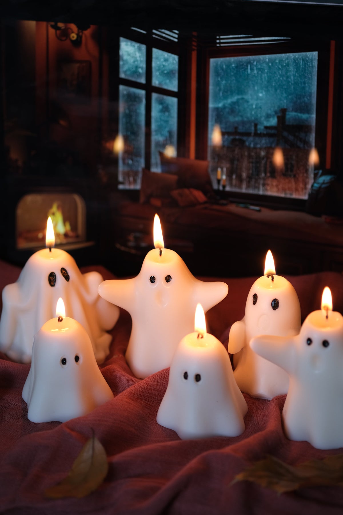 Handmade Pumpkin Spice Ghost Candle – Halloween