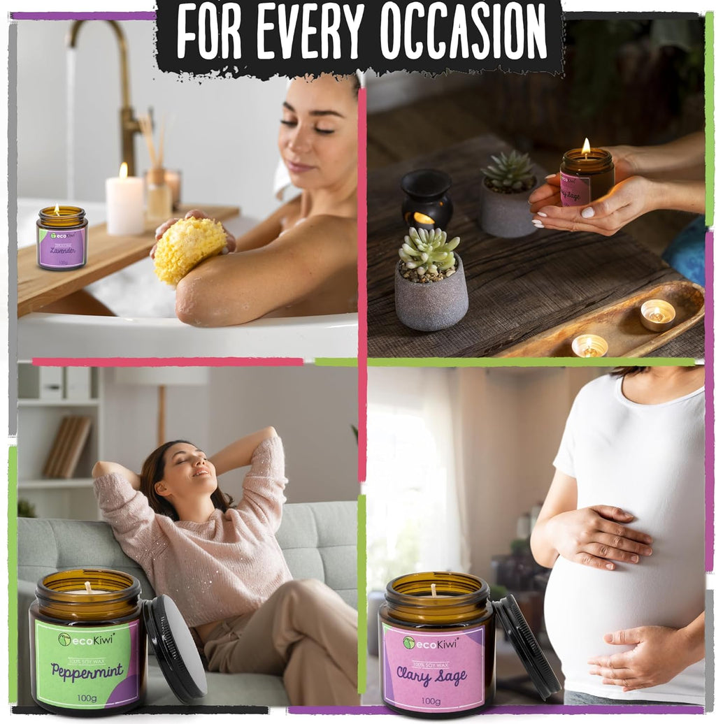 Scented Soy Candle Gift Set – Essential Oil Candles