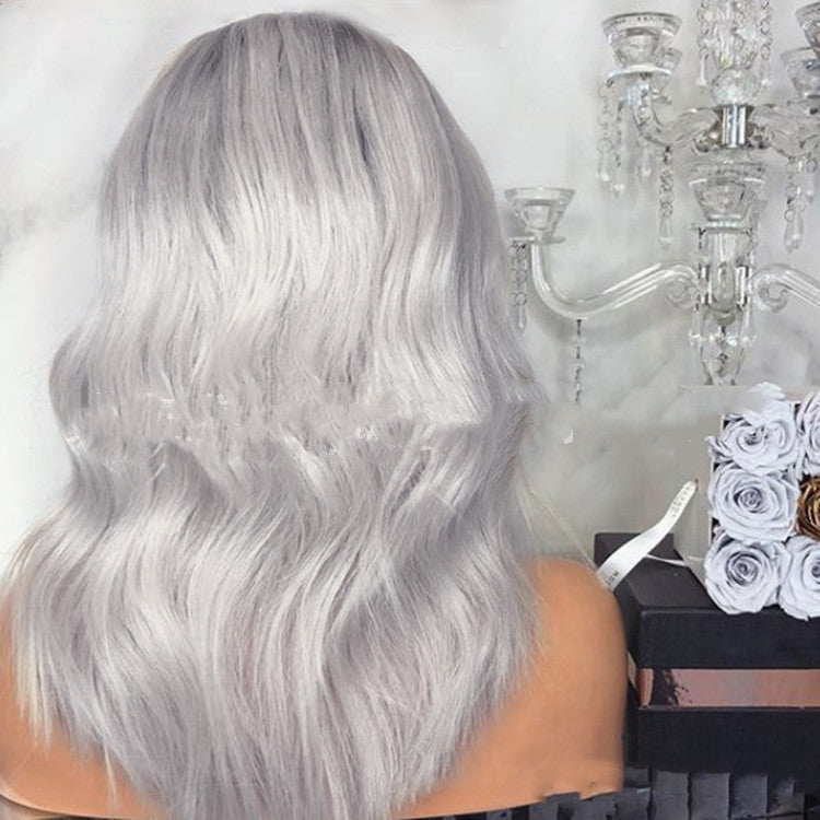 Silver Ombre Long Curly Wig