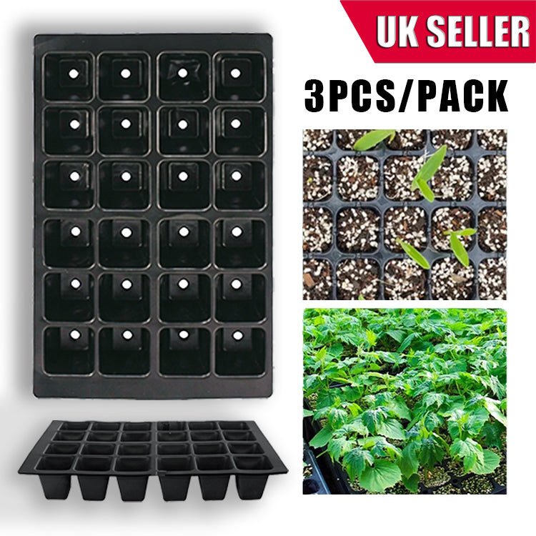 3-pack 24-cell plant seedling trays