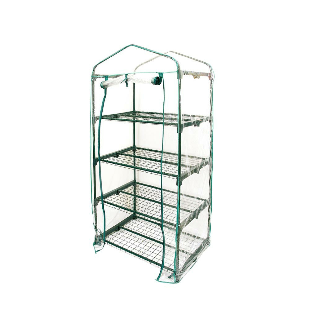 4-tier mini greenhouse clear replacement cover front view