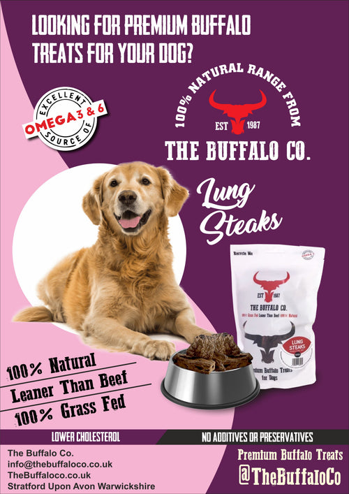 Air-Dried Buffalo Lung Dog Treats – 100g or 1kg