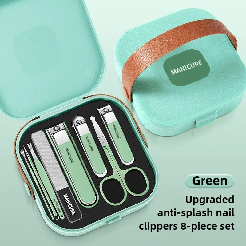 GeToday Stainless Steel Manicure Kit – Brown Case