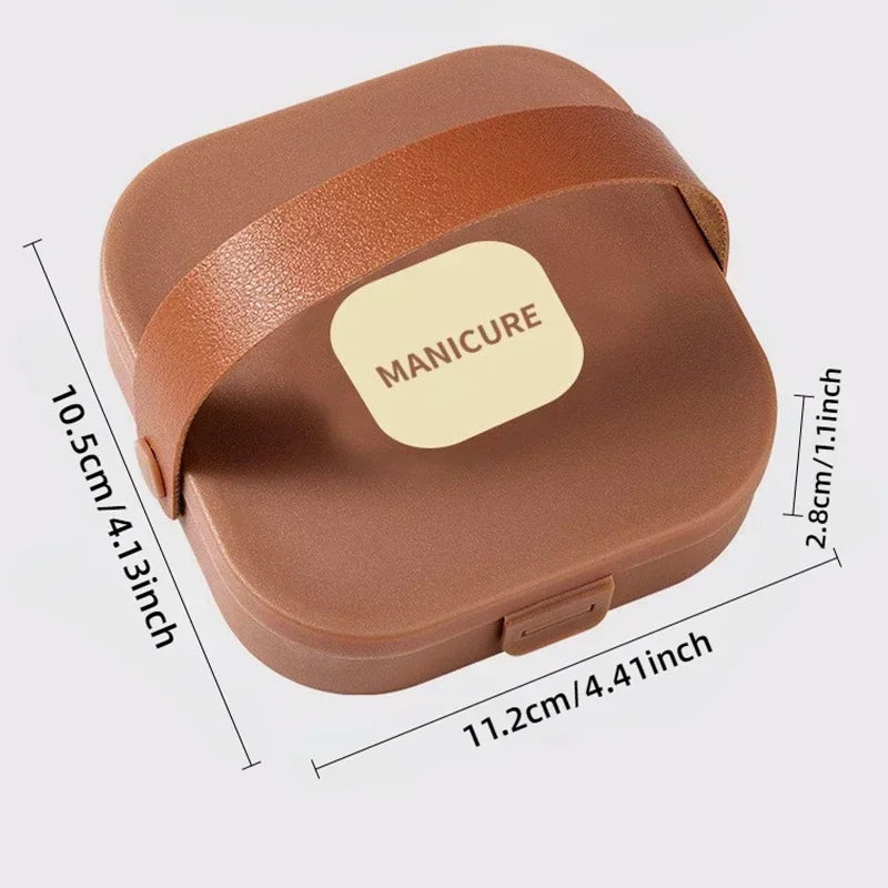 GeToday Stainless Steel Manicure Kit – Brown Case