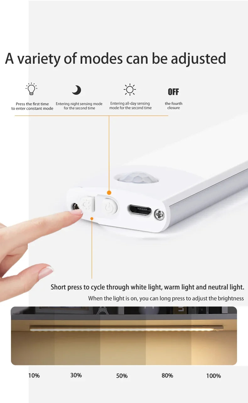 USB-C Rechargeable Motion Sensor Cabinet Light