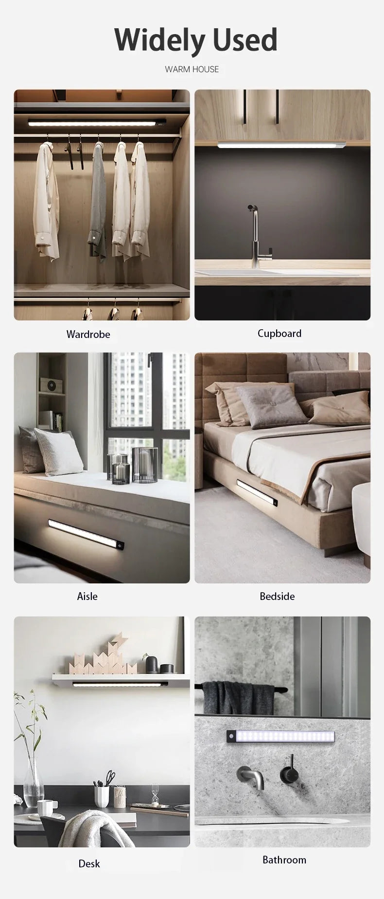 USB-C Rechargeable Motion Sensor Cabinet Light