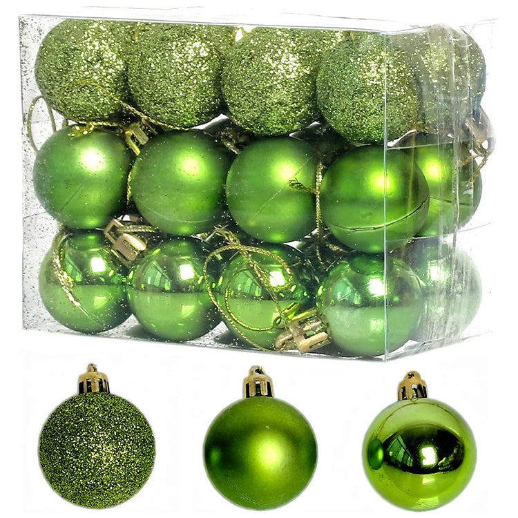 24-pack of 3cm mini Christmas tree baubles