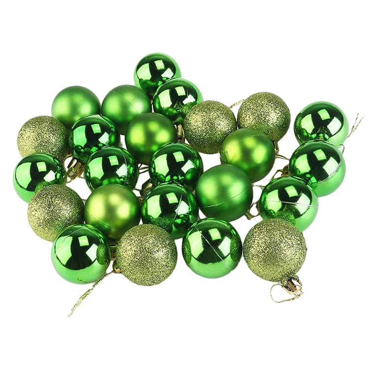 Mini Christmas Tree Baubles – 24-Pack, 3cm