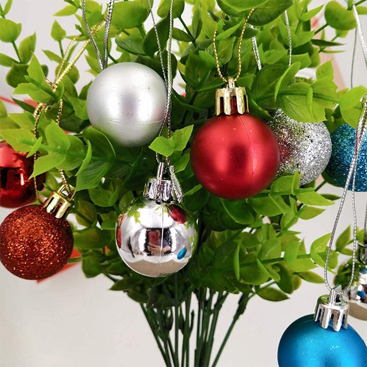 Mini Christmas Tree Baubles – 24-Pack, 3cm