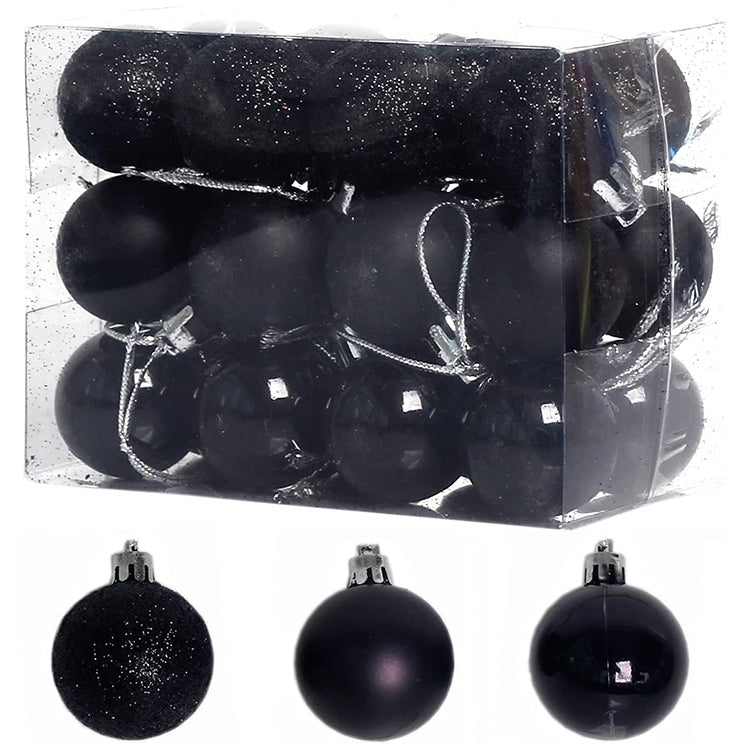 Mini Christmas Tree Baubles – 24-Pack, 3cm