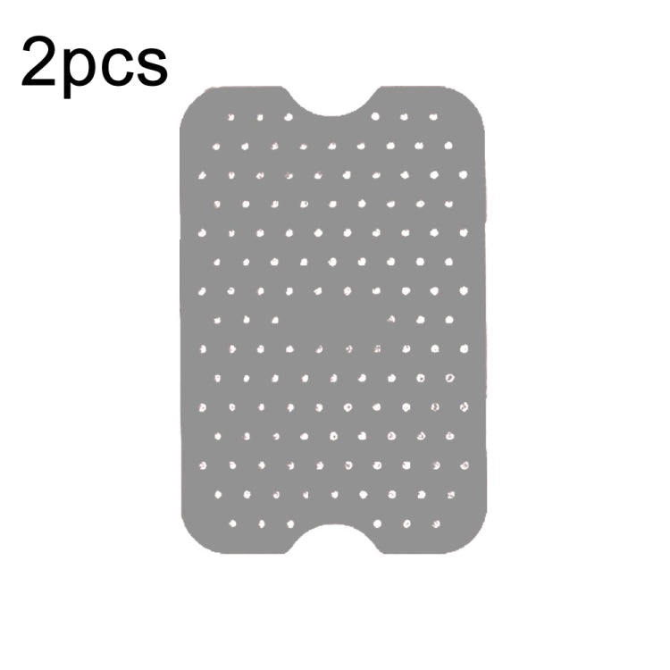 Set of two grey silicone air fryer liners, 20 x 13cm
