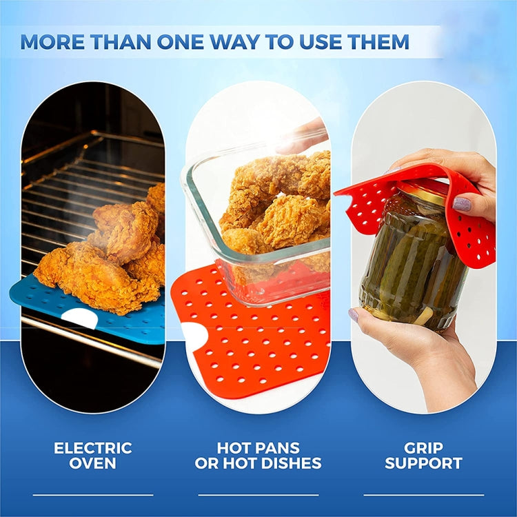 Grey Silicone Air Fryer Liners – Set of 2, 20 × 13cm