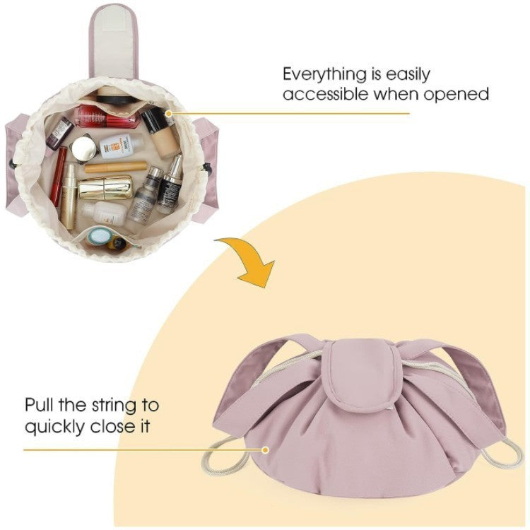 Drawstring Barrel Makeup & Toiletry Bag – 29 × 29 × 16cm