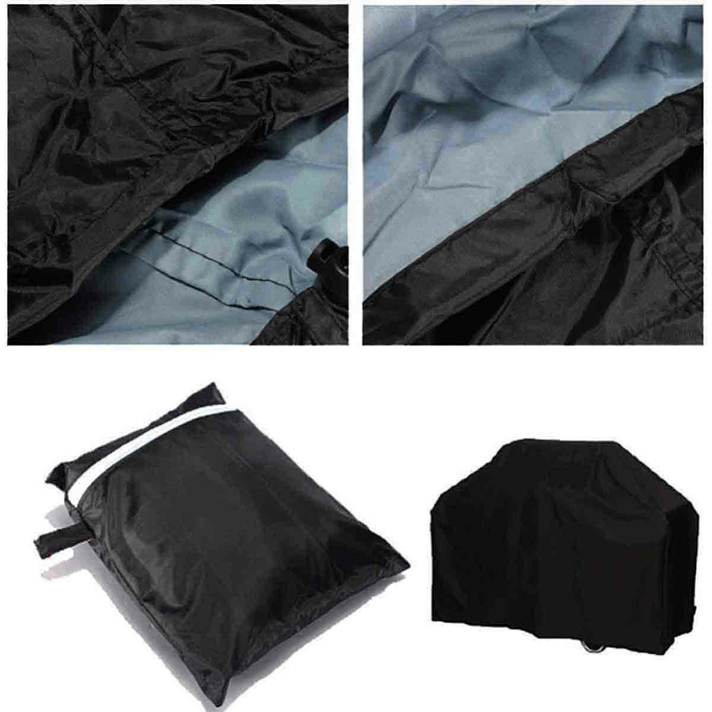 Large black outdoor barbecue cover dimensions 190 x 71 x 117cm