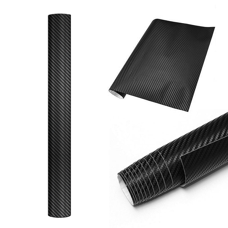 Black 3D carbon fibre effect vinyl wrap sheet