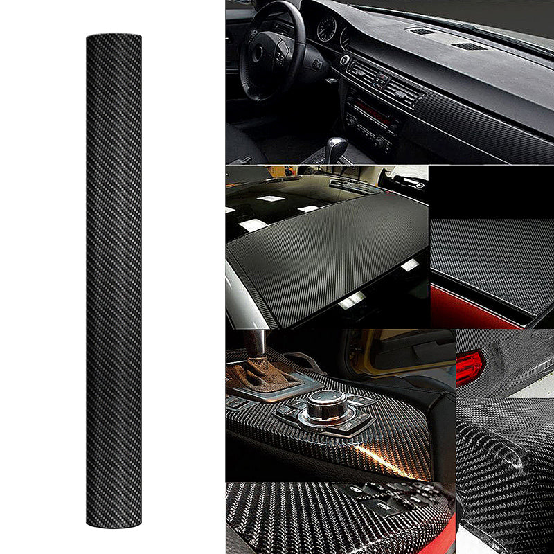 Carbon fibre effect self-adhesive vinyl wrap close-up