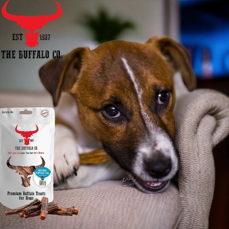 Natural Buffalo Tail Dog Chews – 200g or 1kg