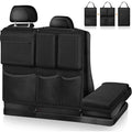 Black detachable car seat back boot organiser with storage pockets