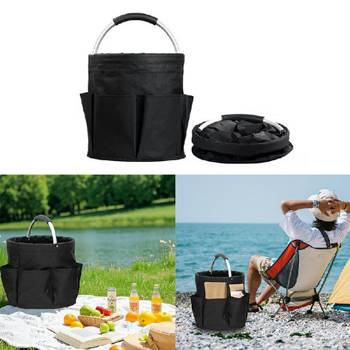 17L black multipurpose cleaning caddy with carry handles