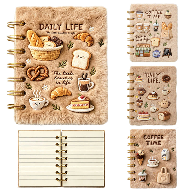 Coffee style compact spiral notebook
