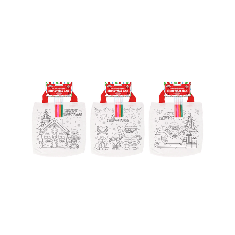 Colour-Your-Own Christmas Gift Bag