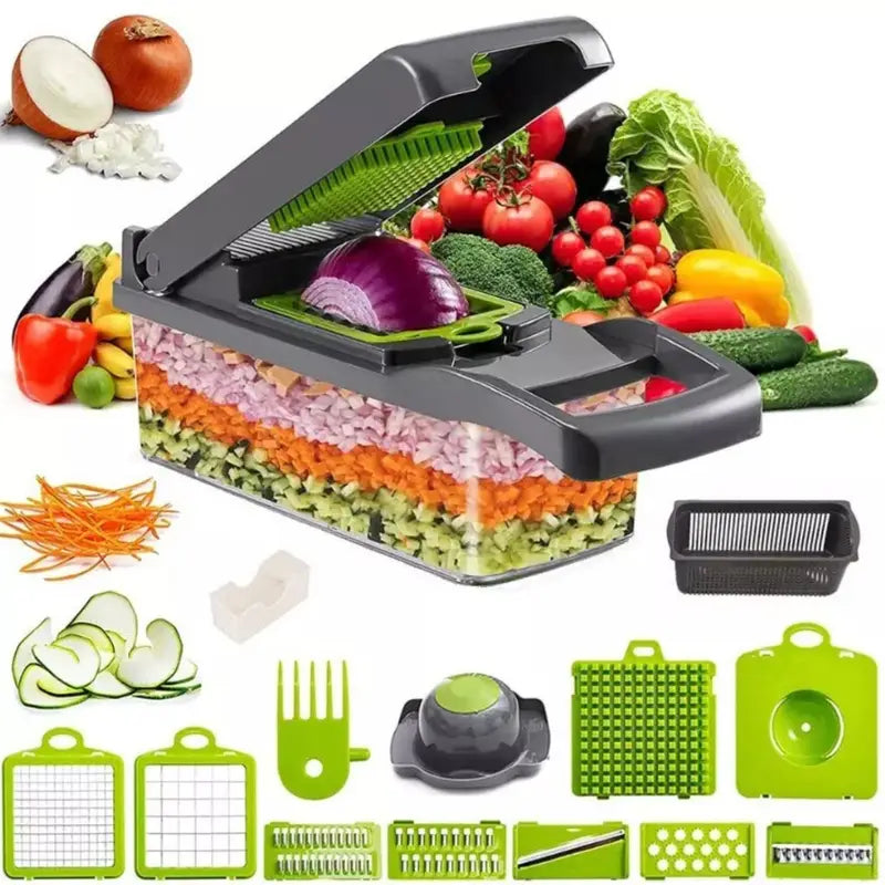 GeToday 15-in-1 manual vegetable chopper and slicer