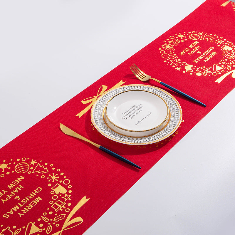 Christmas Table Runner – Cotton & Linen, 35 × 180cm
