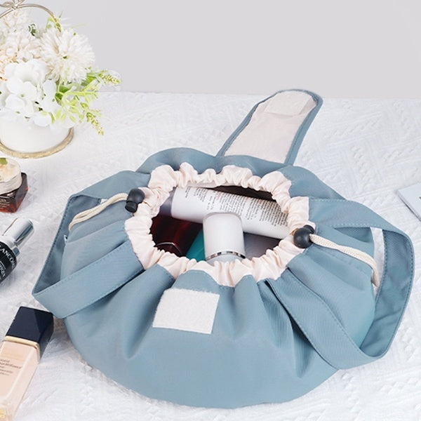 Drawstring Barrel Makeup & Toiletry Bag – 29 × 29 × 16cm