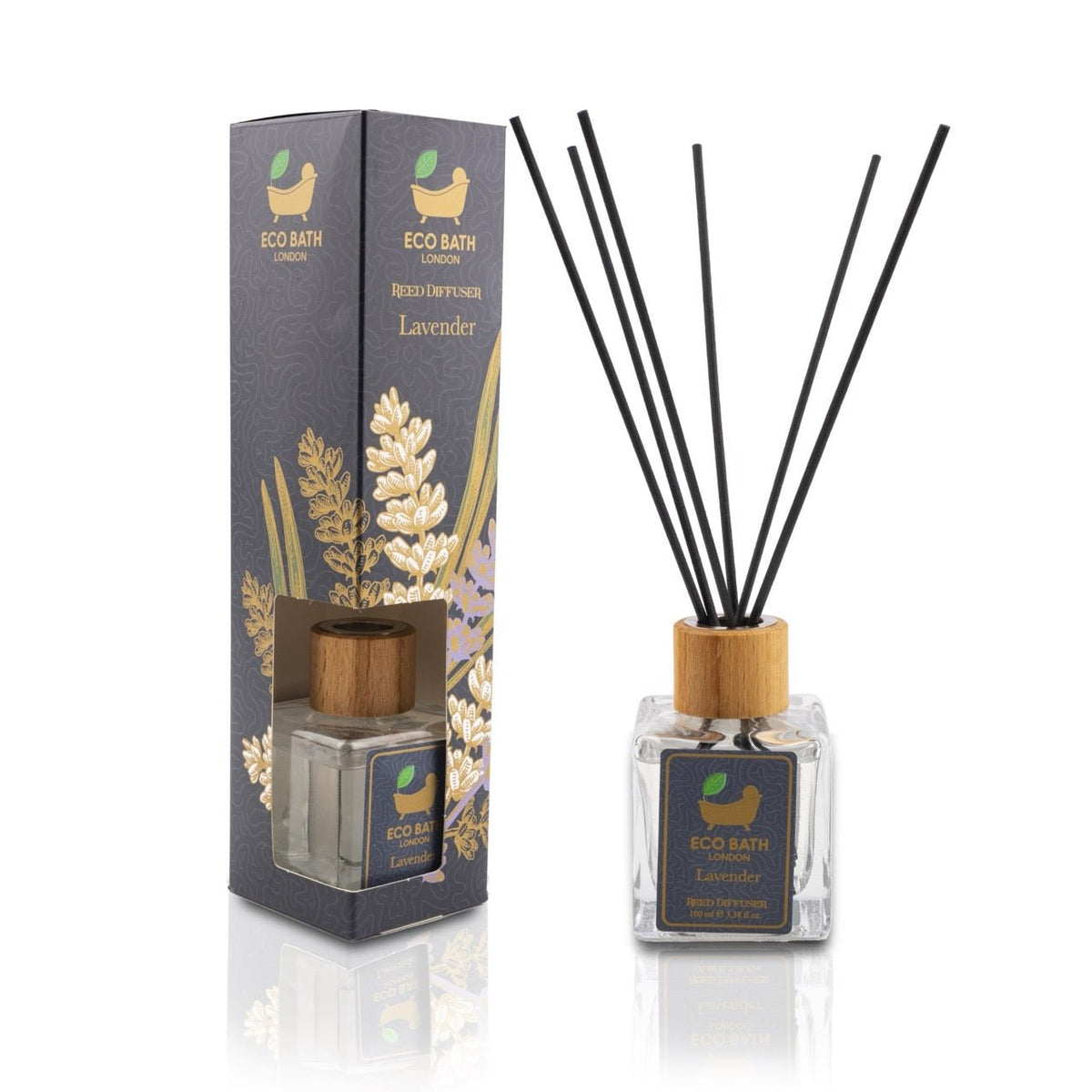 Eco Bath London French Lavender reed diffuser, 100ml