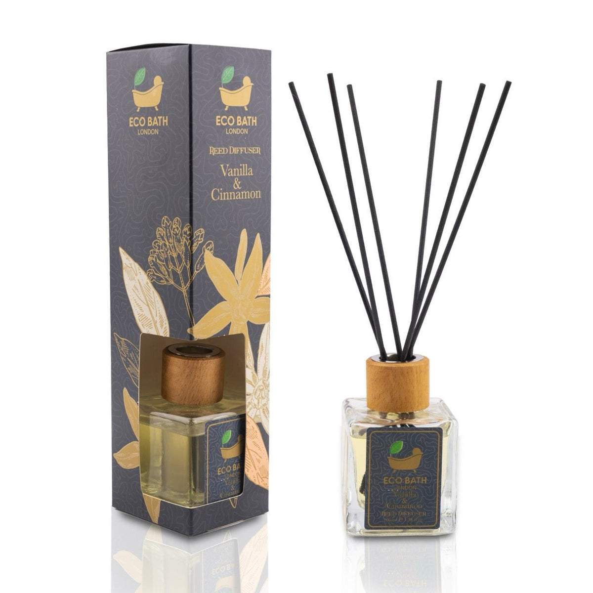 Eco Bath Vanilla and Cinnamon reed diffuser, 100ml