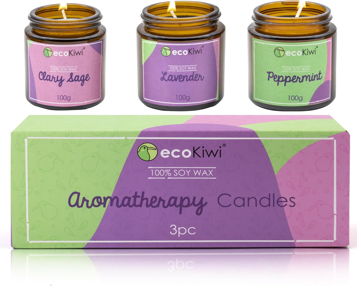 Scented Soy Candle Gift Set – Essential Oil Candles