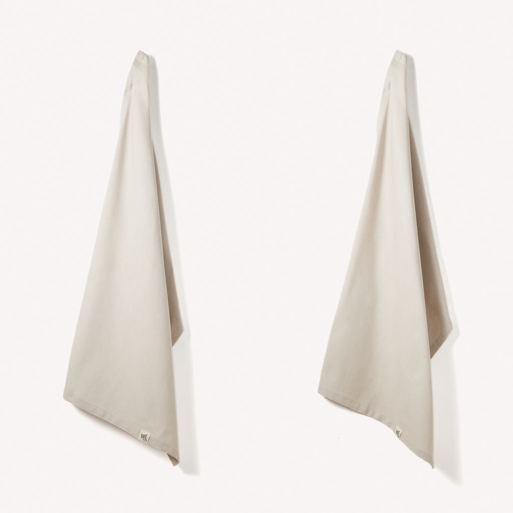 Wild & Stone Organic Cotton Tea Towels – Set of 2, 48 × 70cm