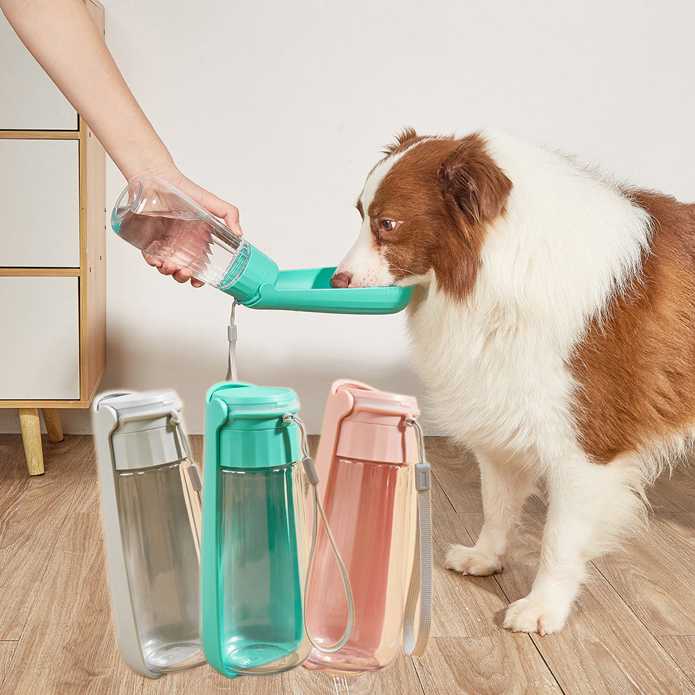 Portable dog water bottle with cup, 450ml or 550ml