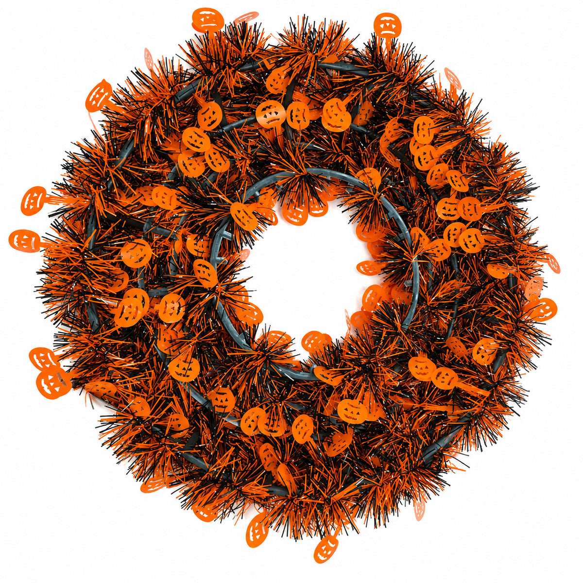 Spooky Halloween seasonal wreath detail