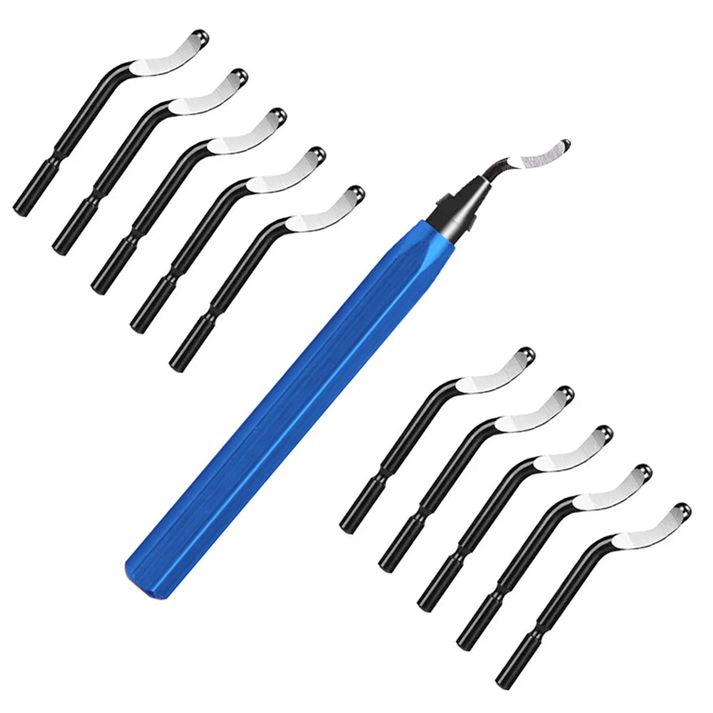 Hand deburring tool and spare steel blades