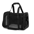 Large black soft pet carrier bag