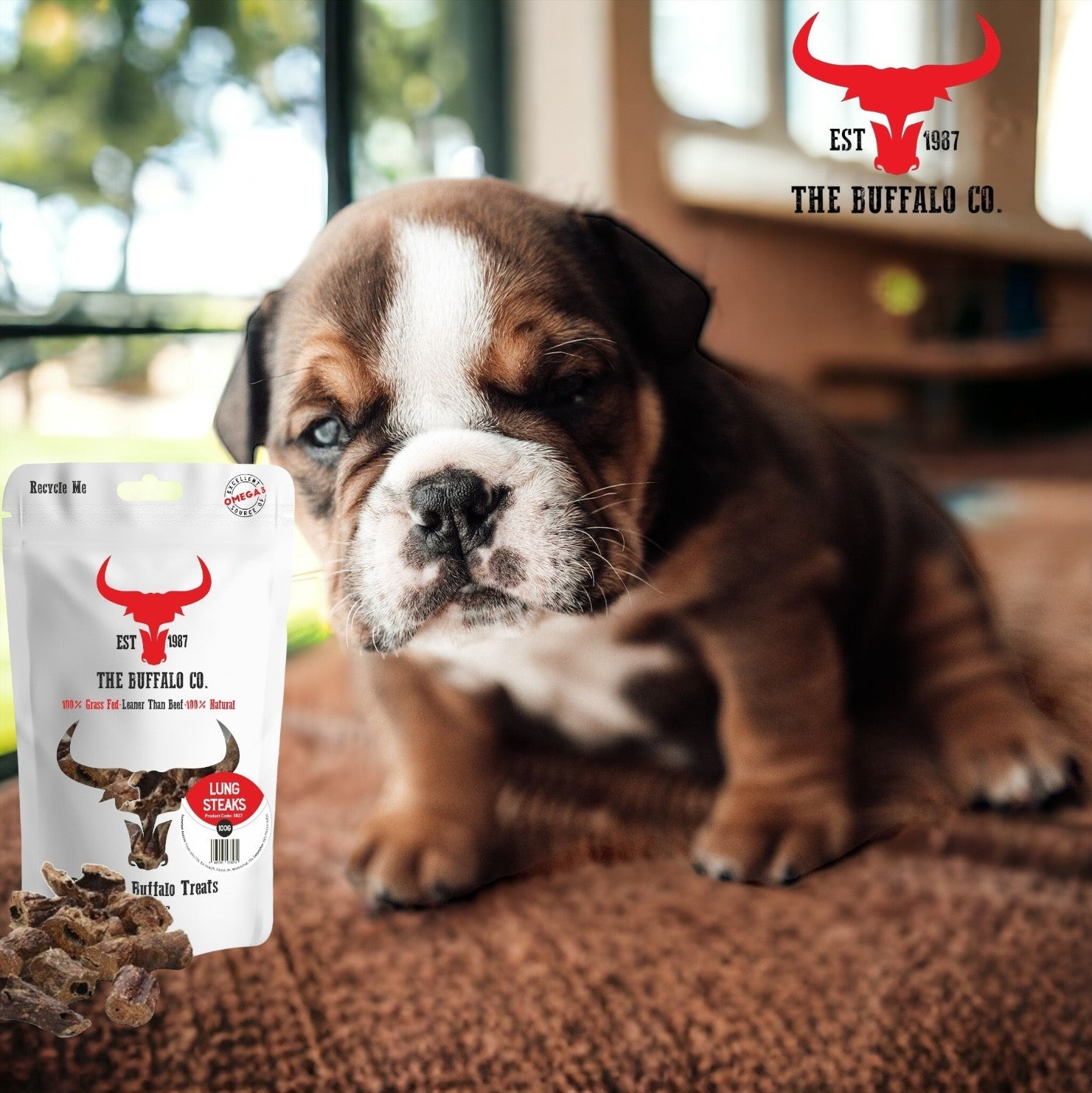 Air-Dried Buffalo Lung Dog Treats – 100g or 1kg