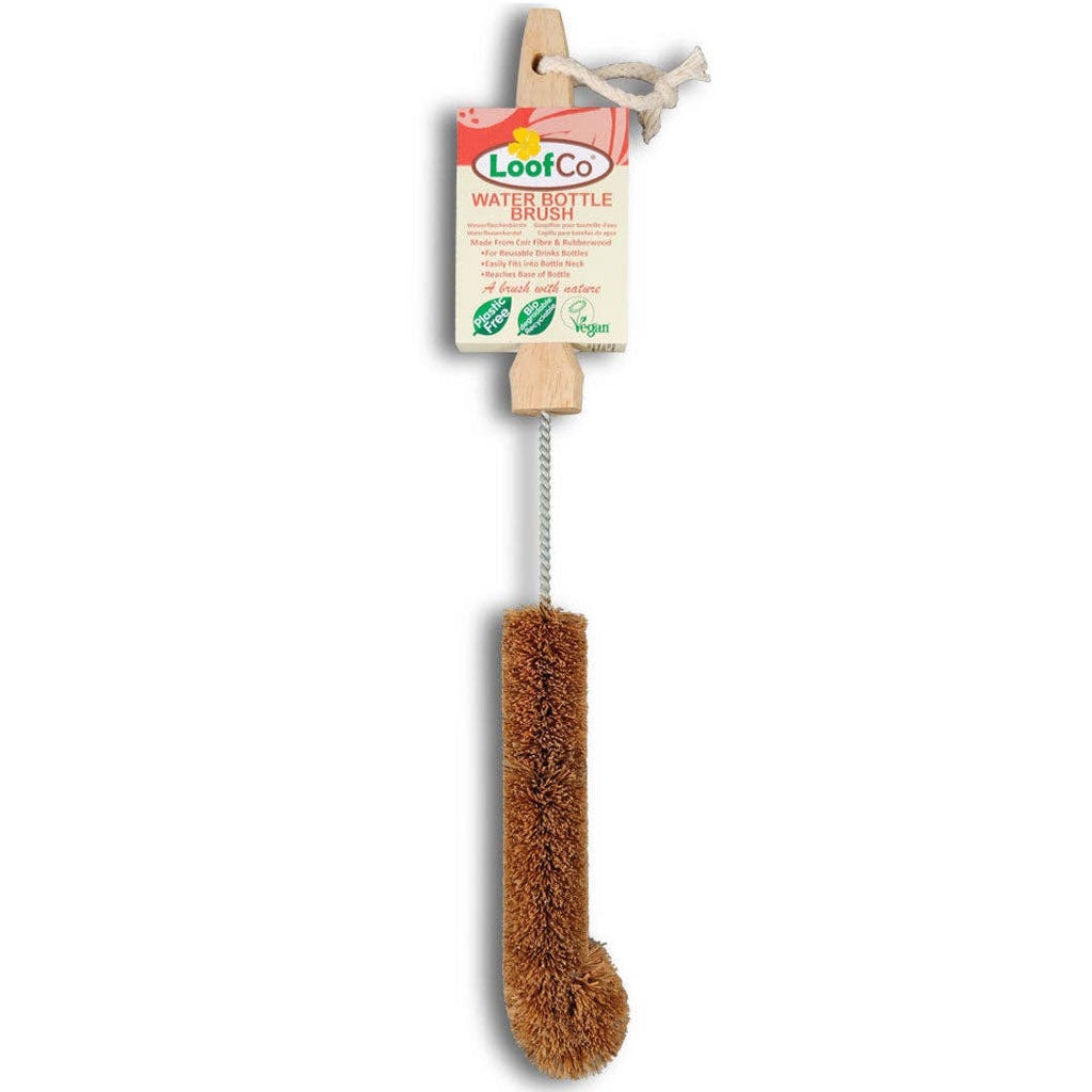 LoofCo 34cm coconut fibre water bottle brush