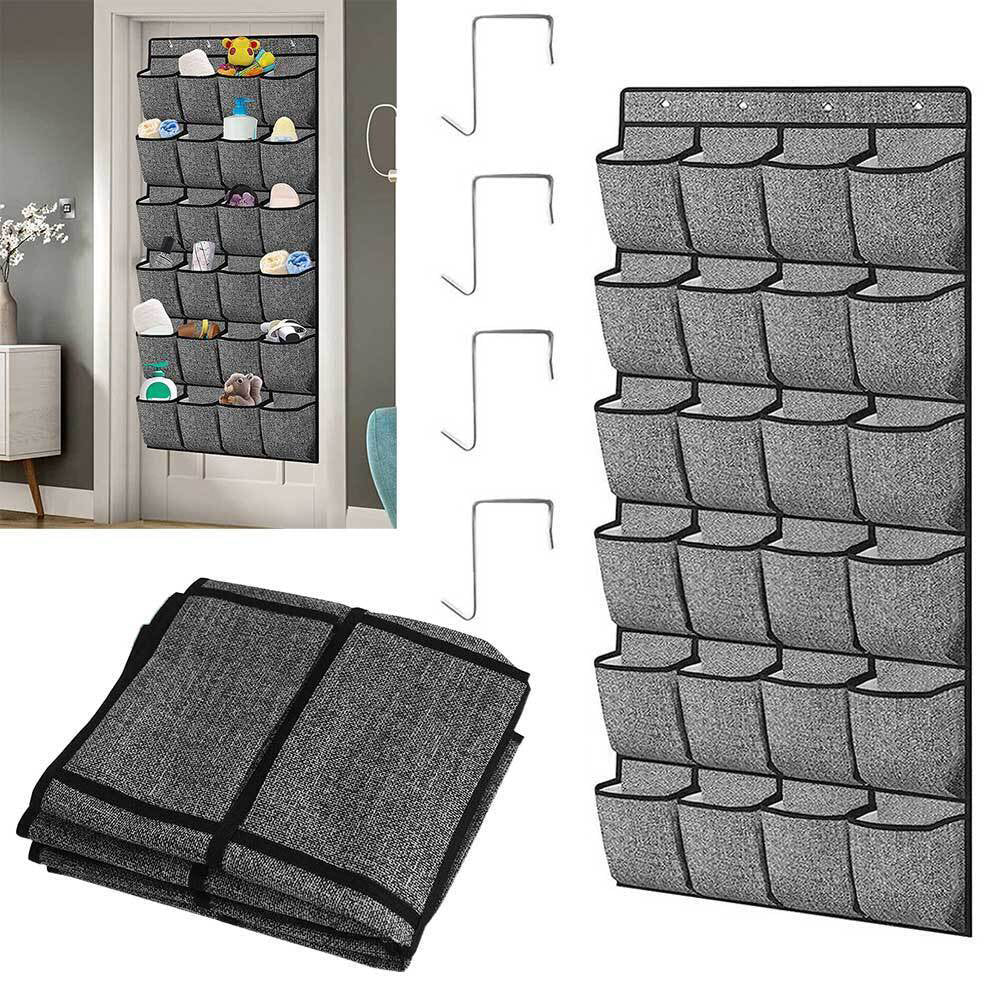 24-pocket over-door shoe and storage organiser