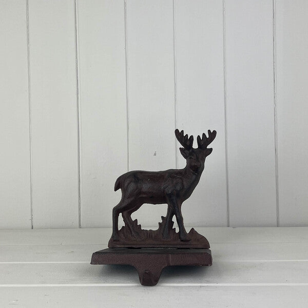 Cast Iron Reindeer Stocking Holder – 20.5cm Christmas Decoration