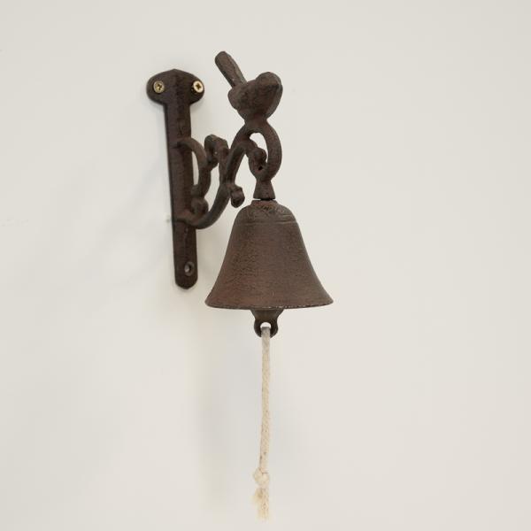 Cast Iron Bird Doorbell – Rustic Wall-Mounted Garden Bell