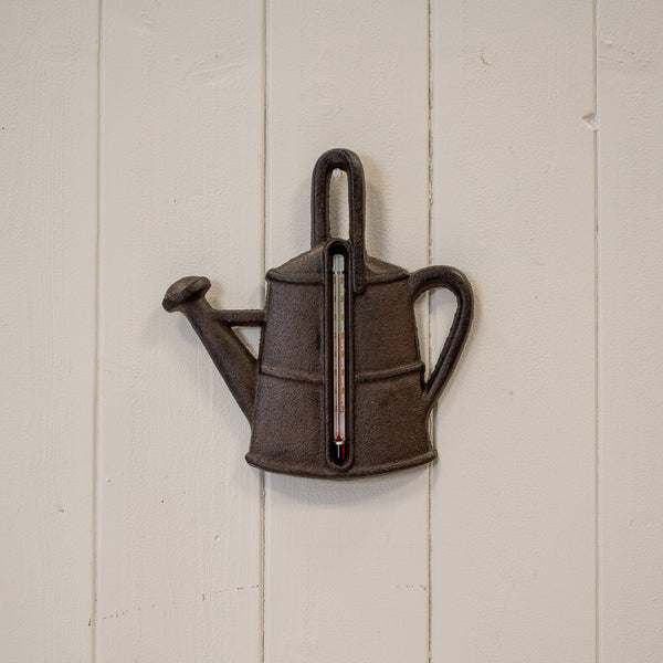 Cast Iron Watering Can Garden Thermometer – 17cm