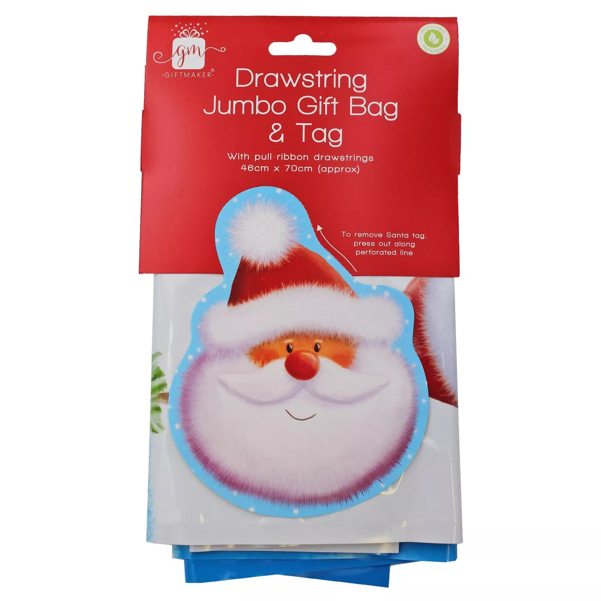 Jumbo Christmas present sack with gift tag