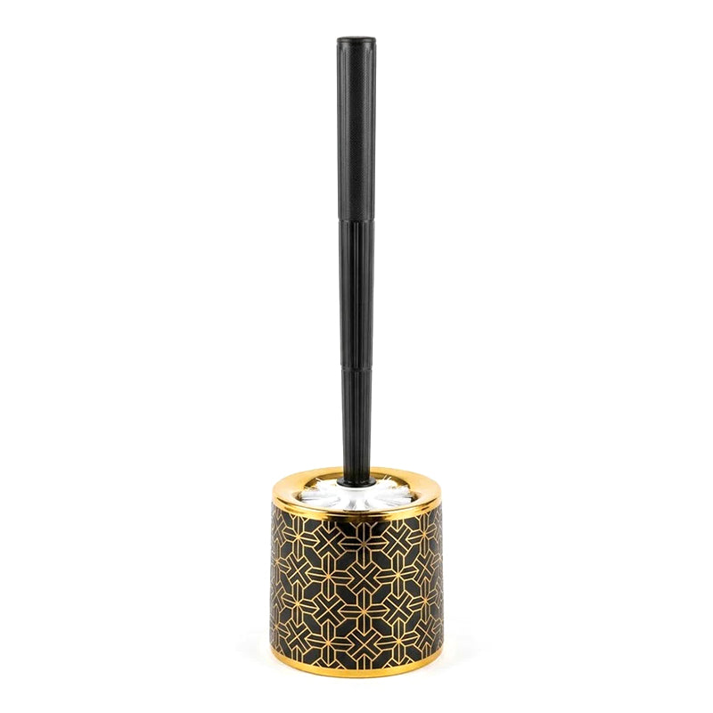 Toilet brush with round stand, 40cm, assorted colour