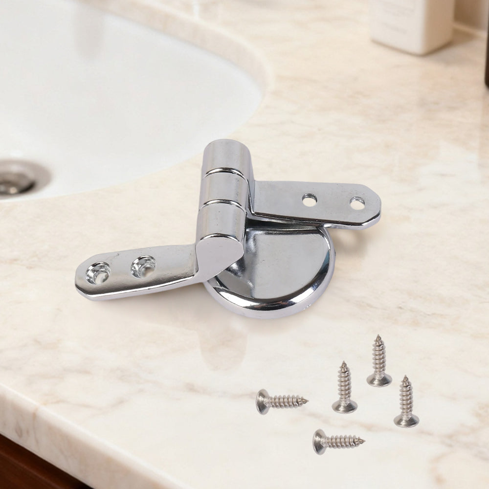 Adjustable toilet seat hinges and fixing hardware
